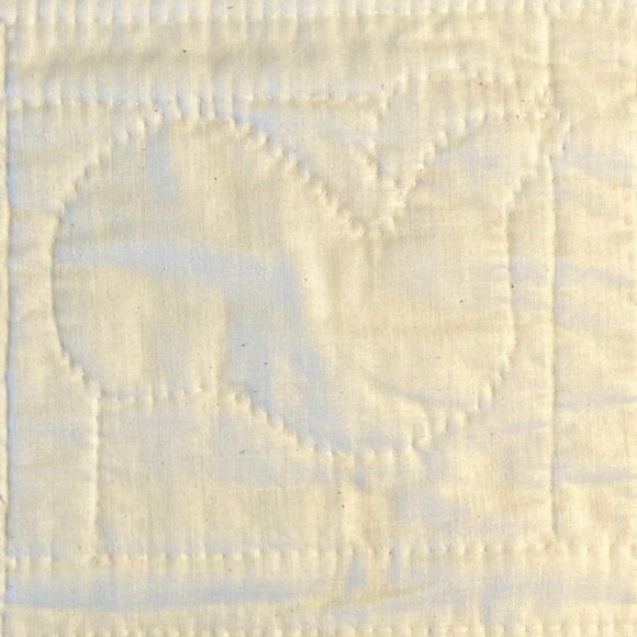 Handmade Folk Art CHICKEN USA FLAG Patchwork Appliqué Quilt Square Wall Hanging - Picture 10 of 11